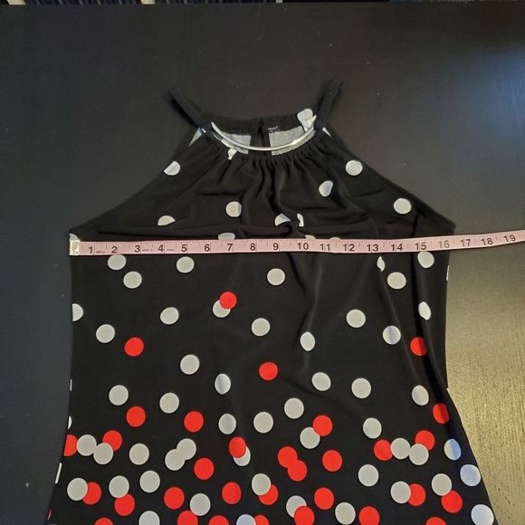 🌺 3/25 tank top, polka dot blouse, sle - Picture 6 of 6